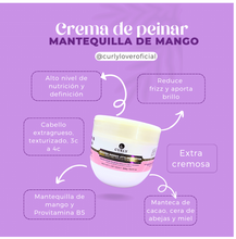 Cargar imagen en el visor de la galería, Crema para peinar mantequilla de mango Curly Lovers
