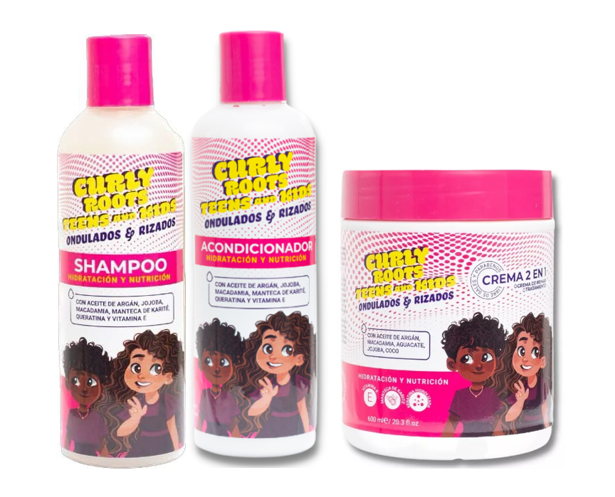 KIT CURLY ROOTS KIDS 600 ML – Rincón Rizado